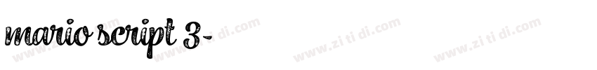 mario script 3字体转换